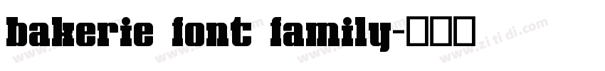 bakerie font family字体转换